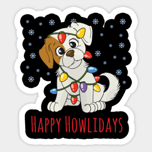 Happy Howlidays Beagle Cute dog Sticker
